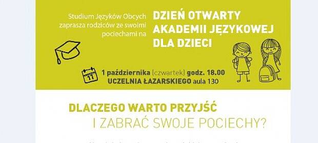 Dzień Otwarty Akademii Językowej dla Dzieci - 1 października godzina 18.00!