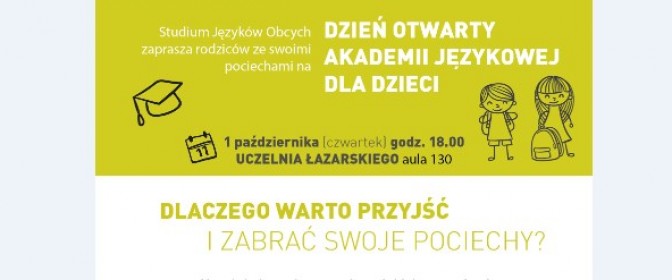 Dzień Otwarty Akademii Językowej dla Dzieci - 1 października godzina 18.00!