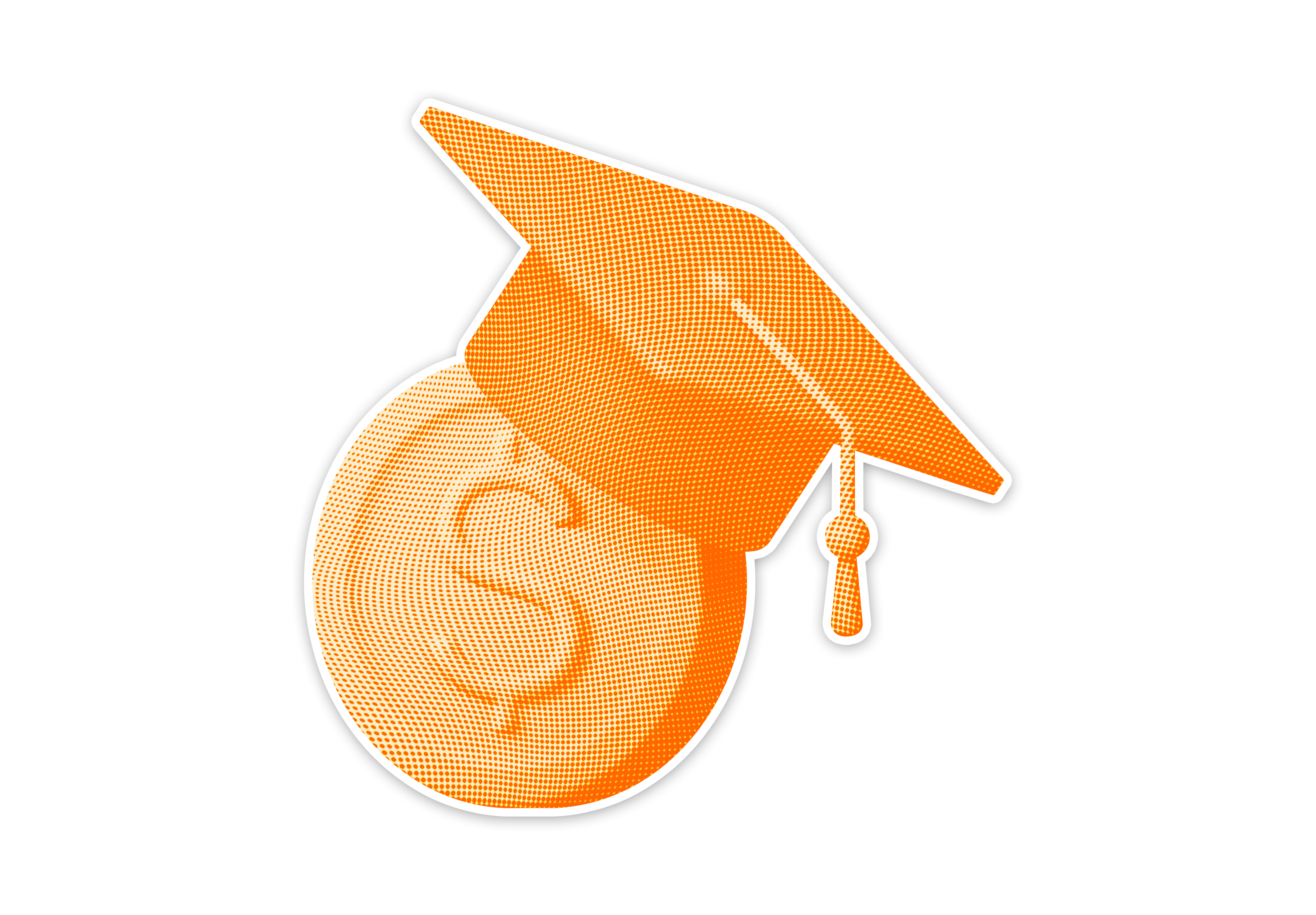 grafika z monetą dolarową i czapka absolwenta studiów