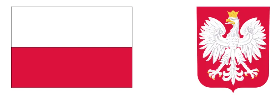 flaga i godło Polski
