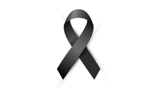 Czarna wstążka w kształcie pętli, symbol żałoby