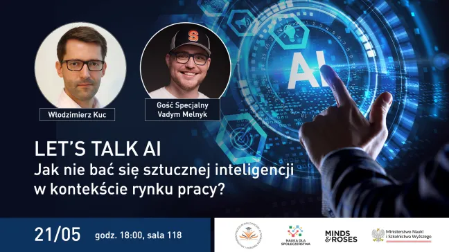 plakat spotkania dotyczącego AI i rynku pracy 