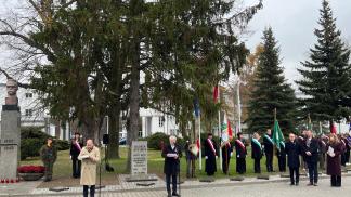 obchody święta niepodległości, grupa ludzi na uroczystości 