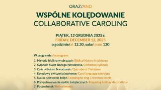 plakat - zaproszenie na wspólne kolędowanie