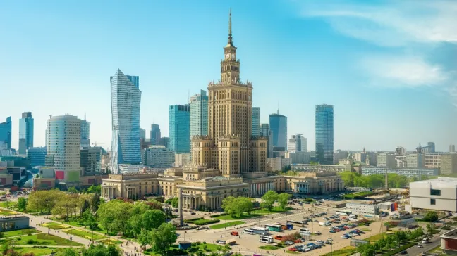 Panorama Warszawy Pałac Kultury