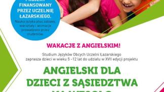 plakat Angielski dla dzieci z sasiedztwa na wesolo