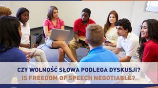 plakat debata studencka poziom Czy wolnosc slowa podlega dyskusji