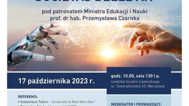 plakat konferencja SOCIETAS DELLE AI