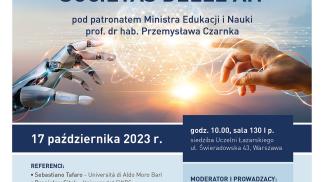 plakat konferencja SOCIETAS DELLE AI