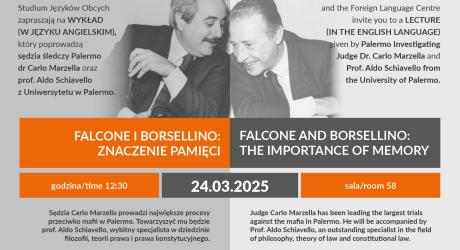 Invitation to the Lecture "Falcone and Borsellino: The Importance of Memory"