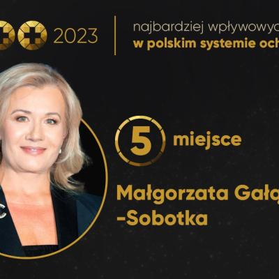 Dr Małgorzata Gałązka-Sobotka kolejny raz w czołówce na Liście Stu Pulsu Medycyny