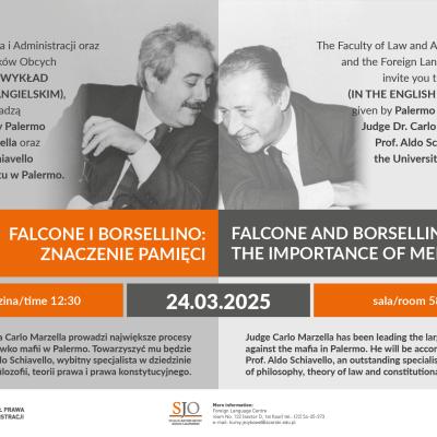Zapraszamy na wykład „Falcone i Borsellino: znaczenie pamięci”