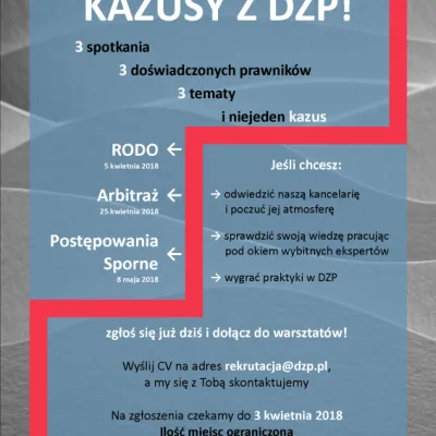 „Kazusy z DZP” - cykl spotkań dla studentów prawa