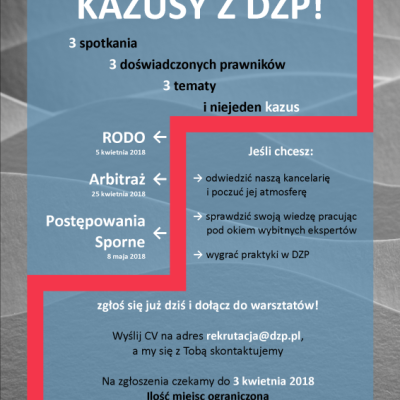 „Kazusy z DZP” - cykl spotkań dla studentów prawa