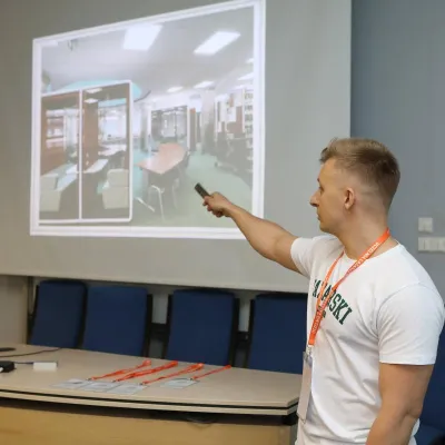 Prezentacja o Bibliotece na Erasmus+ Orientation Day 2022