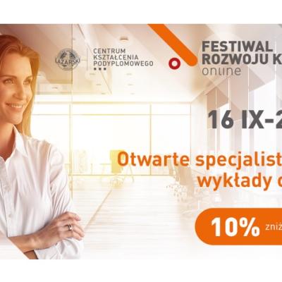 Festiwal Rozwoju Kariery Online – zapraszamy na bezpłatne wykłady ekspertów Centrum Kształcenia Podyplomowego