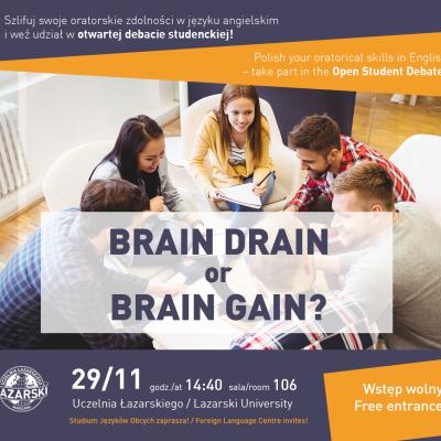 Come and express your opinion! Open Student Debate in English on November 29 at Lazarski University! 