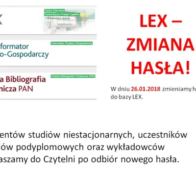LEX -- zmiana hasła