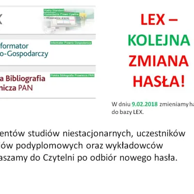 Lex -- zmiana hasła