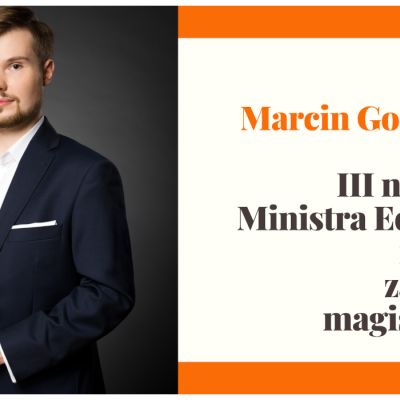 Pan Marcin Gozdanek laureatem nagrody Ministra Edukacji i Nauki