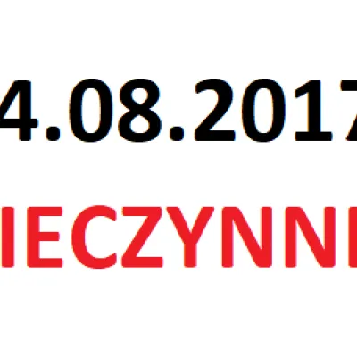 Dział Praktyk i Karier nieczynny dnia 14.08.2017 r.