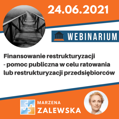 ONLINE COURSE: Financing the restructuring process - state aid for rescuing or restructuring of business entities