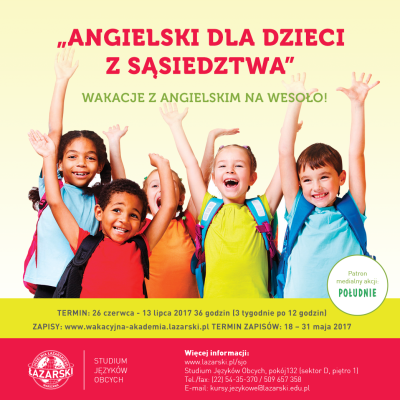 Zostań wolontariuszem w projekcie "Angielski dla Dzieci z Sąsiedztwa"!