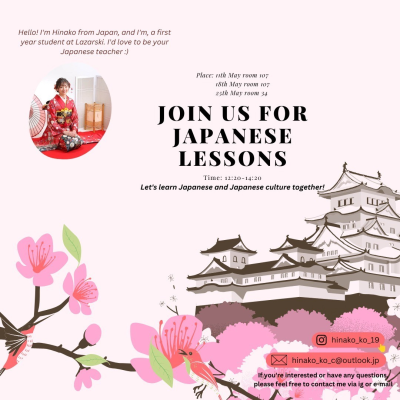 An invitation for Japanese lessons!