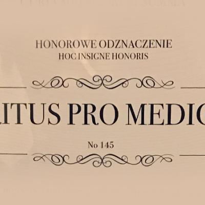Honorowe odznaczenie dr hab. n. med. Anny Wilmowskiej-Pietruszyńskiej