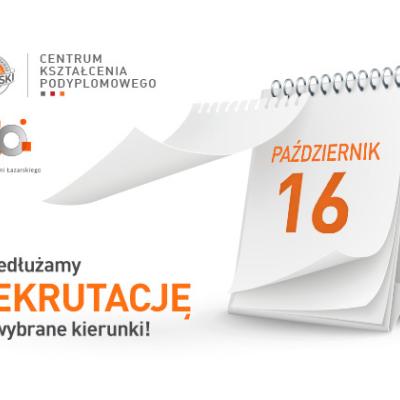 Przedłużamy rekrutację na wybrane studia podyplomowe i programy MBA!