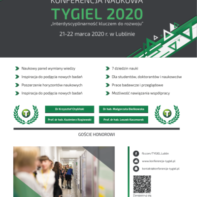 XII Konferencja Naukowa TYGIEL 2020 „Interdyscyplinarność kluczem do rozwoju”