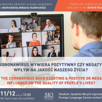 Oxford debate: influence of coronavirus