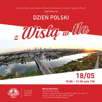 DZIEŃ POLSKI "Z WISŁĄ W TLE" - CZWARTEK 18 MAJA W ŁAZARSKIM!