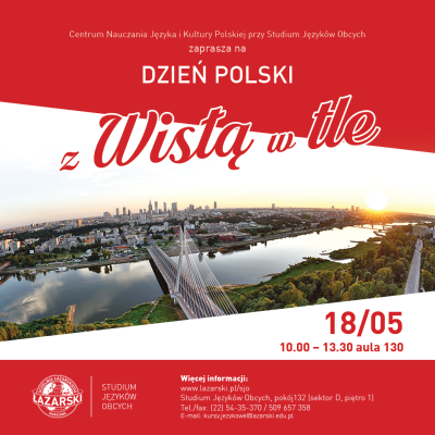DZIEŃ POLSKI "Z WISŁĄ W TLE" - CZWARTEK 18 MAJA W ŁAZARSKIM!