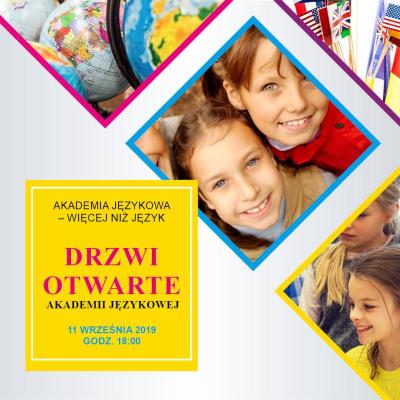 Drzwi Otwarte Akademii Językowej dla Dzieci – środa 11.09.2019