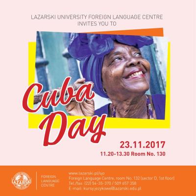 Cuba Day at Lazarski - come November 23 to hear the story of "island not out of this world"!