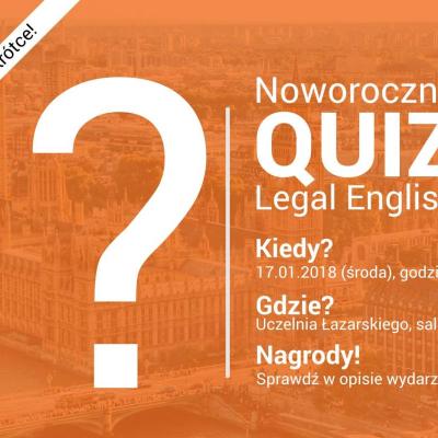 17 stycznia sprawdż swój poziom j.angielskiego prawniczego w Noworocznym Quizie Legal English!
