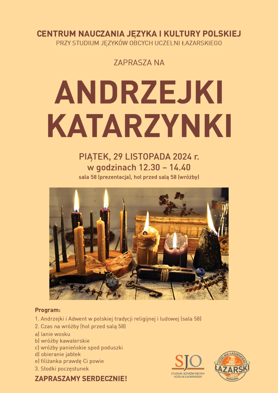 płonące świece, klucz