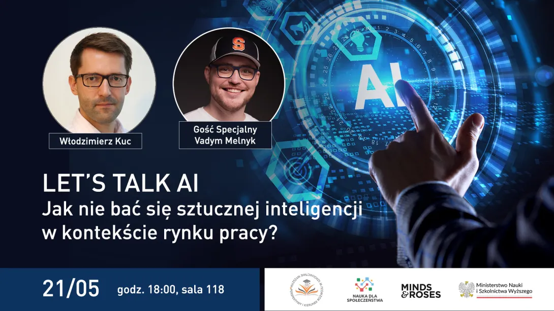 plakat spotkania dotyczącego AI i rynku pracy 