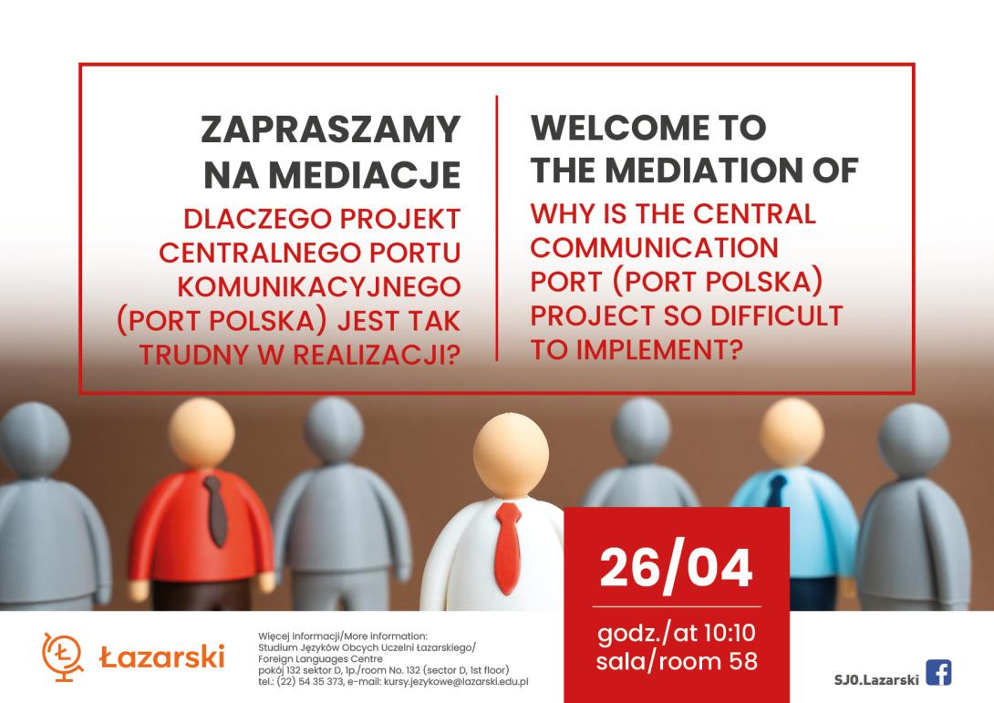 mediator pomiędzy przedstawicielami dwóch stron konfliktu