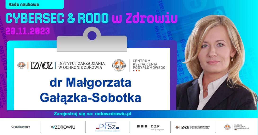 Jestesmy partnerem konferencji  CYBERSEC   RODO w Zdrowiu  Grafika MGS