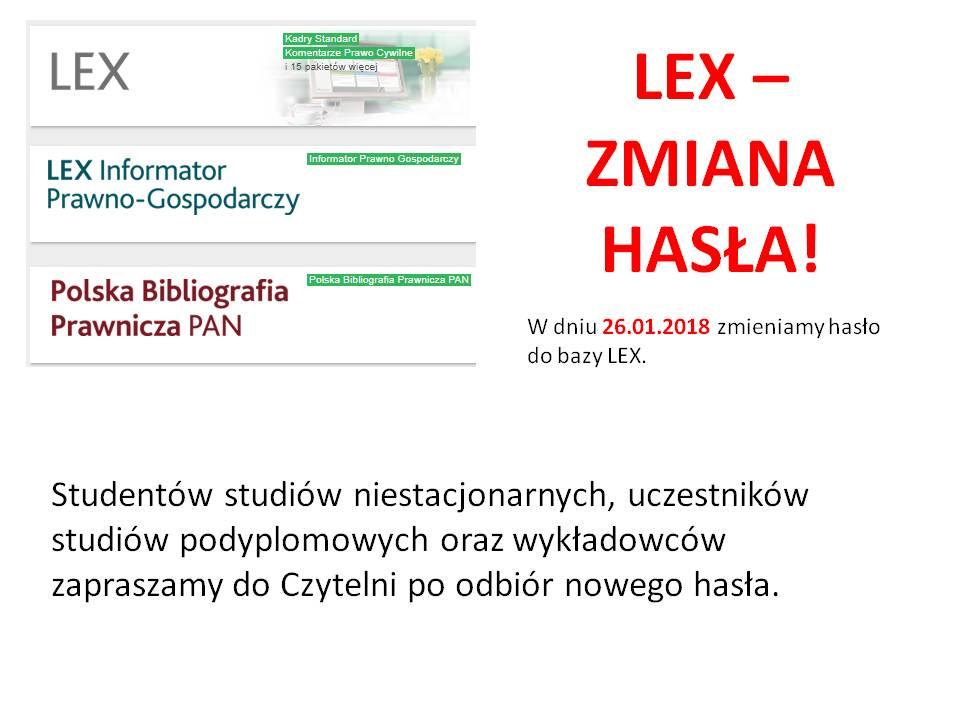 Lex zmiana hasla