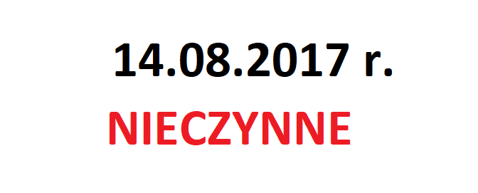 Nieczynny 14.08.2017