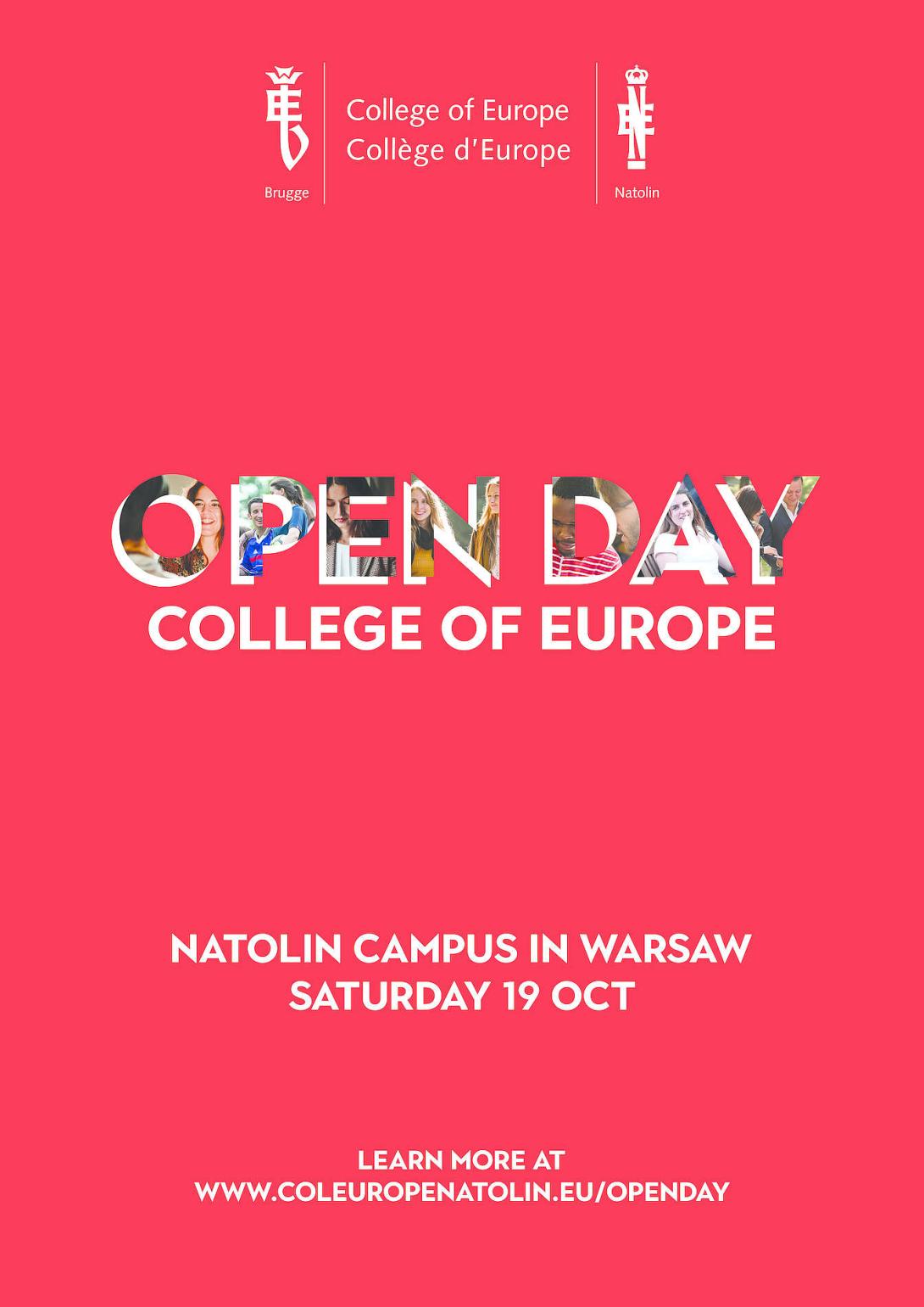 Poster Open Day at the College of Europe in Natolin 19 October 2019