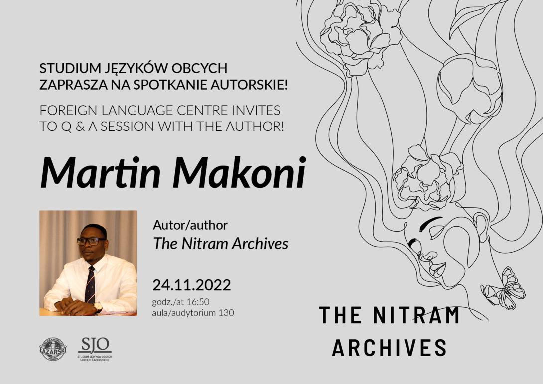 plakat Spotkanie autorskie Martin Makoni