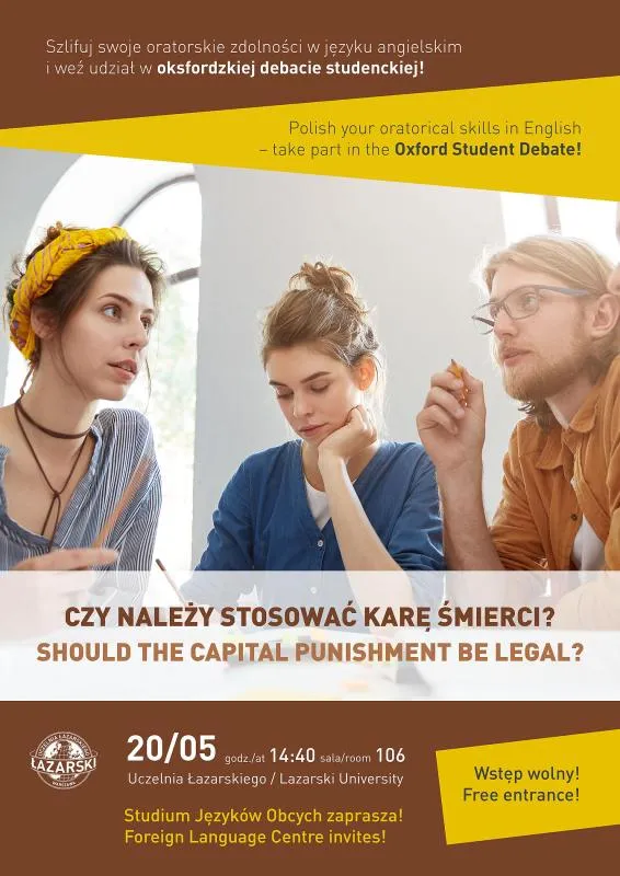 plakat debata studencka 20.05