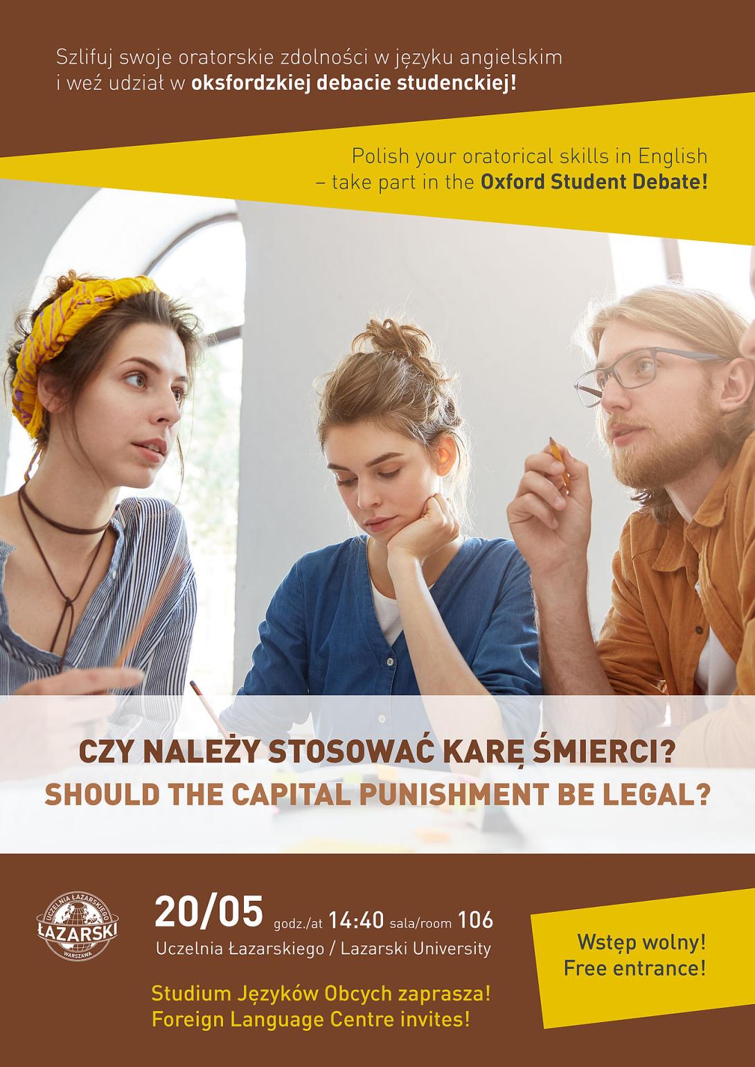 plakat debata studencka 20.05