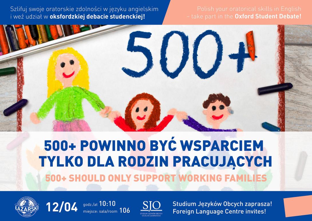plakat debata studencka poziom 500