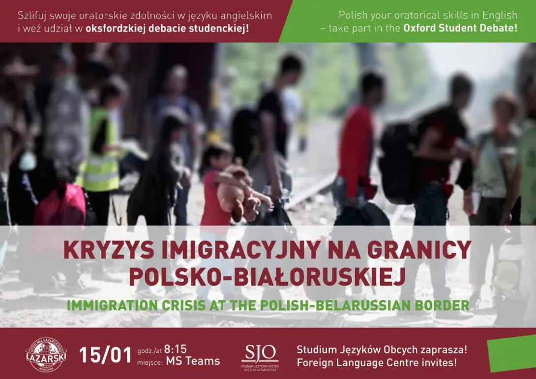 plakat debata studencka poziom Kryzys imigracyjny