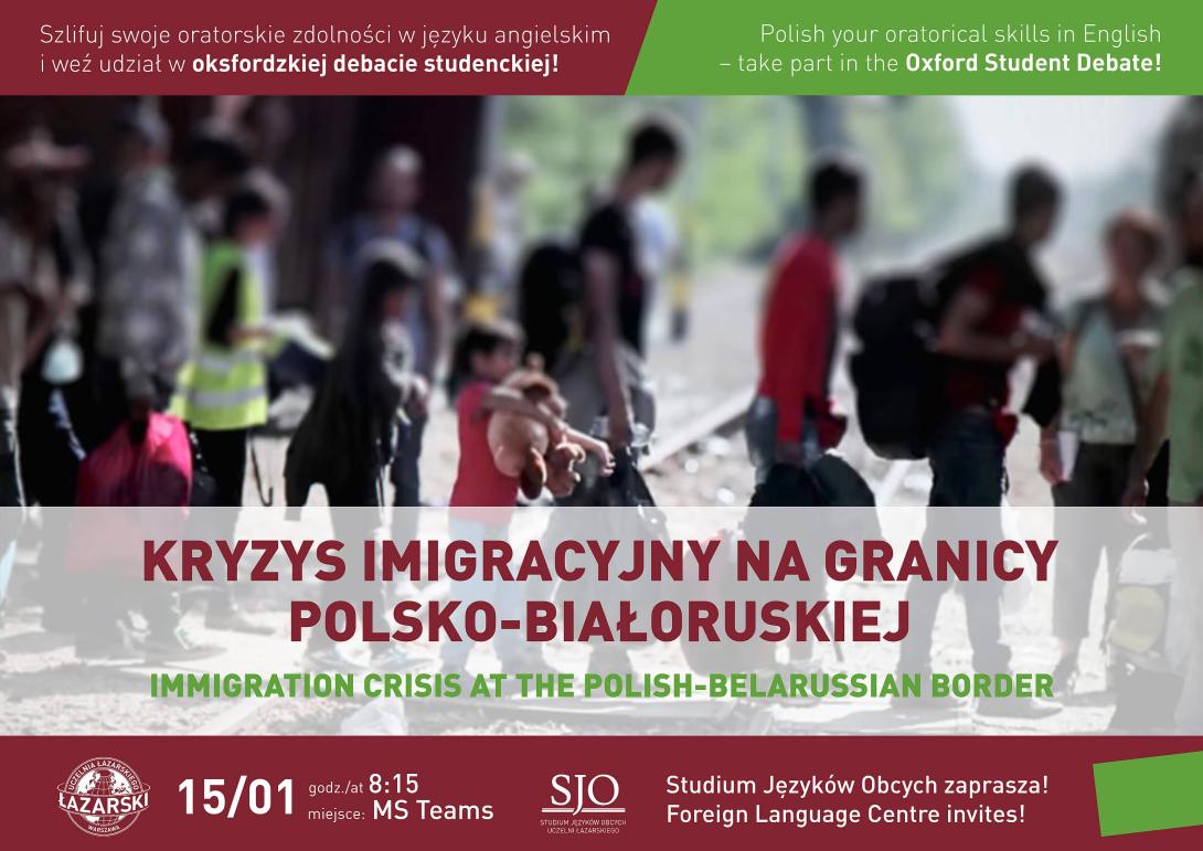plakat debata studencka poziom Kryzys imigracyjny